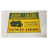 15.5'x11' John Deere Tractors Sold Here metal sign