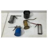 Flat of Pump Oilers, Oil Cans