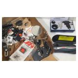 Flat of model making tools and equipment