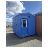Blue Shed On Timbers