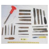 GROUP OF MISC. CHISELS & PUNCHES