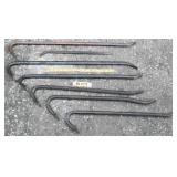 GROUP OF MISC. GOOSENECK WRECKING / CROW BARS