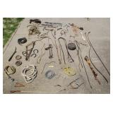 LARGE GROUP OF MISC. HORSE TACK & VINTAGE CANTEEN