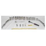 GROUP OF 3/8' DRIVE SOCKETS & MISC.