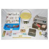 MINNOW BUCKET, TACKLEBOXES, & MISC.