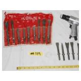 PNEUMATIC AIR CHISEL WITH MISC. ASSORTED CHISELS