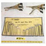 CENTRAL FORGE HEX KEY SET & 2 - WELDING VISE GRIPS