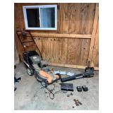 WORX CORDLESS PUSH MOWER AND LEAF BLOWER