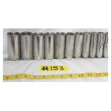 GROUP OF POPULAR MECHANICS SAE 1/2' DRIVE SOCKETS