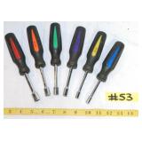 6 PIECE SAE NUT DRIVER SET
