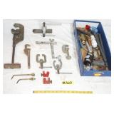 GROUP OF MISC. PLUMBING TOOLS & SUPPLIES