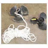 30 LB BOAT ANCHOR & BOAT PROPELLER