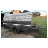 TRUCK BED TRAILER WITH CAMPER SHELL