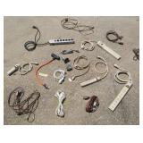 GROUP OF EXTENSION CORDS, POWER STRIPS, & MISC.