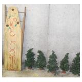 MINIATURE CHRISTMAS TREES & IRONING BOARD DECOR