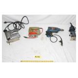 2 JIG SAWS, TRIM ROUTER, AND DRILL