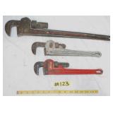 GROUP OF RIDGID PIPE WRENCHES