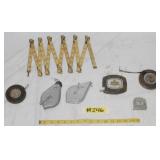 GROUP OF TAPE MEASURES & STRAIT - LINES