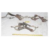 3 SETS OF WESTERN SPURS