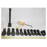 VINTAGE CAST IRON COBBLER SHOE REPAIR TOOL SET