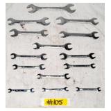 GROUP OF MISC. SAE & METRIC OPEN END WRENCHES