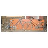 2 VINTAGE BICYCLES & GROUP OF MISC. BIKE PARTS