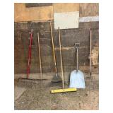 MANURE FORK, GRAIN SCOOP, PITCH FORK, & MISC.