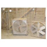 2 LARGE FANS & SHOP LIGHT