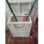 Wicker laundry basket - misc items