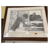 CONTEMPLATION 143/950 BY JOHN GILL, SIGNED, FRAMED