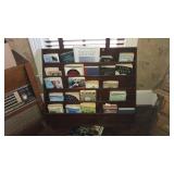 WOOD BOOK SHELF WITH ASST. BOOKS