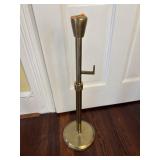 ANTIQUE BRASS ADJUSTABLE BUTLER STAND