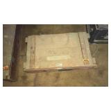 WOOD CRATE AND CONTENTS