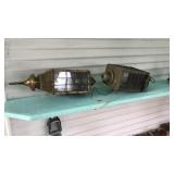 PAIR OF BRASS LANTERNS