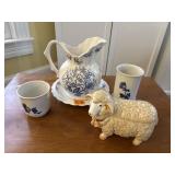 PITCHER AND BASIN W ASST CHINA