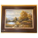 SIGNED FRAMED OIL ON CANVAS LANDSCAPE, 4X3FT