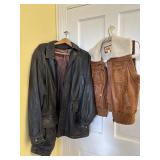 LEATHER COUTURE JACKET AND LEATHER VEST