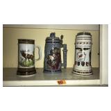 3 BEER STEINS