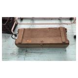 WOODEN AMMO BOX W CONTENTS