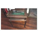 ANTQ. SHADOW BOX END TABLE
