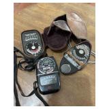 LOT OF VNTG. EXPOSURE METERS