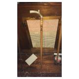 WOOD CANE WITH ANTLER HANDLE