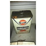 GULF ANTIFREEZE ADVERTISING TIN
