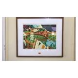 FRAMED SIGNED " GREEN BEAN BASKETS" PRINT