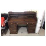 WOOD DESK W/ PULL DOWN TOP