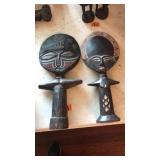 WOOD CARVED AFRICAN TRIBAL FIGURES