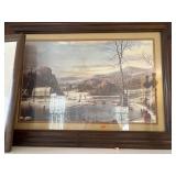 WOOD FRAMED AMERICANA PRINT