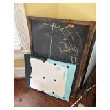 CHALK BOARD AND CANVAS BOARD