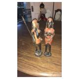 2 WOODEN AFRICAN TRIBAL FIGURES