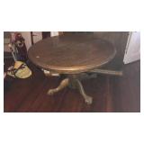 WOOD DINING TABLE WITH CLAW FEET